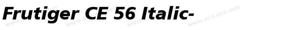 Frutiger CE 56 Italic字体转换